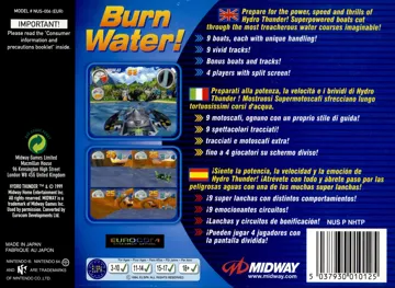 Hydro Thunder (Europe) box cover back